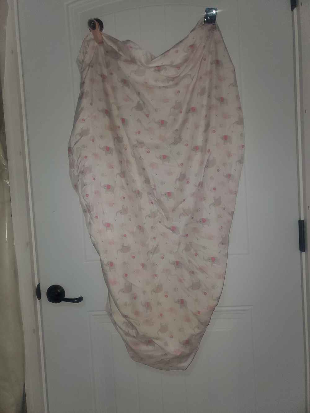 Pink Elephant Pattern Fitted Crib Sheet - Soft Nursery Bedding